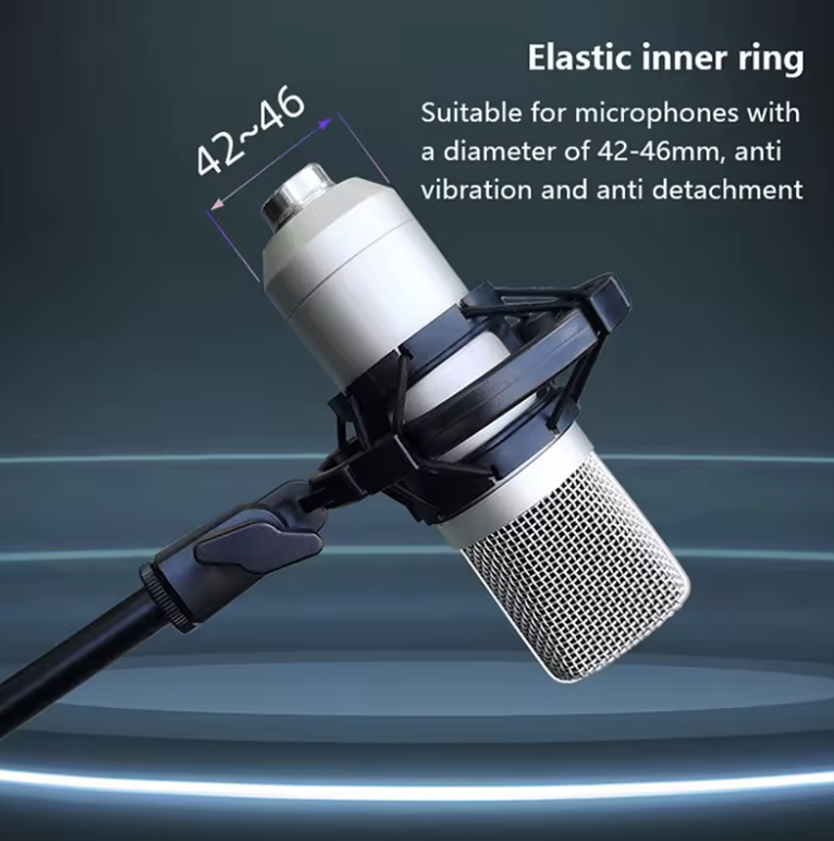 Universal Professional Condenser Microphone Shock Mount Holder Studio Recording Bracket For Black Large Mic Clip