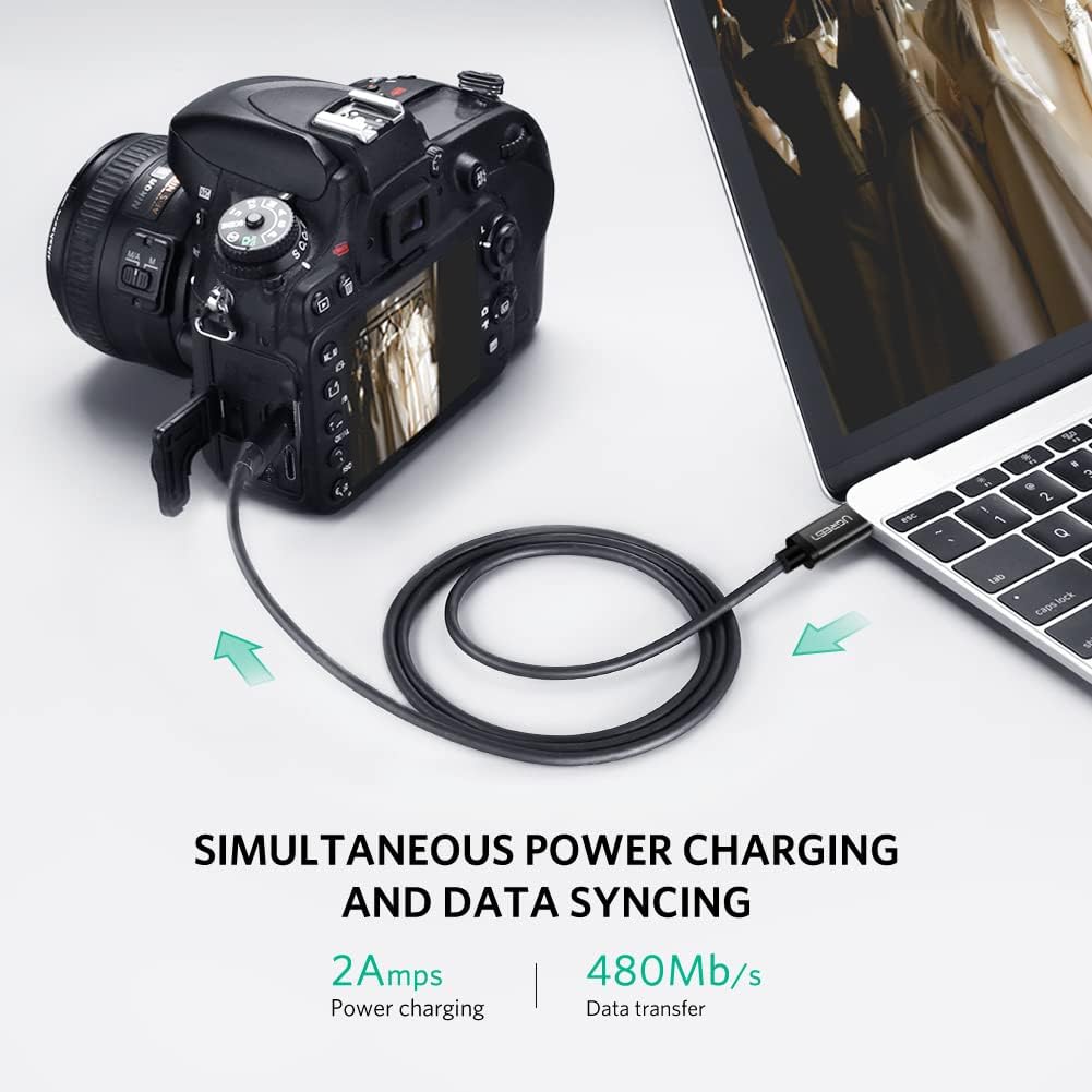 UGREEN 50445 Mini USB to USB C Cable 3FT Mini USB to Type C Compatible