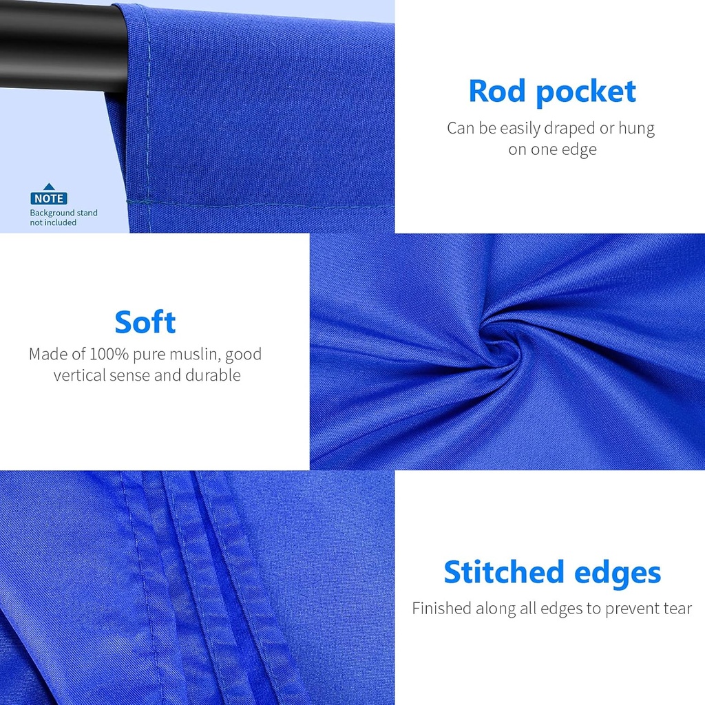 NEEWER 3 x 3.6M PRO Photo Studio premium polyester Collapsible Backdrop Blue