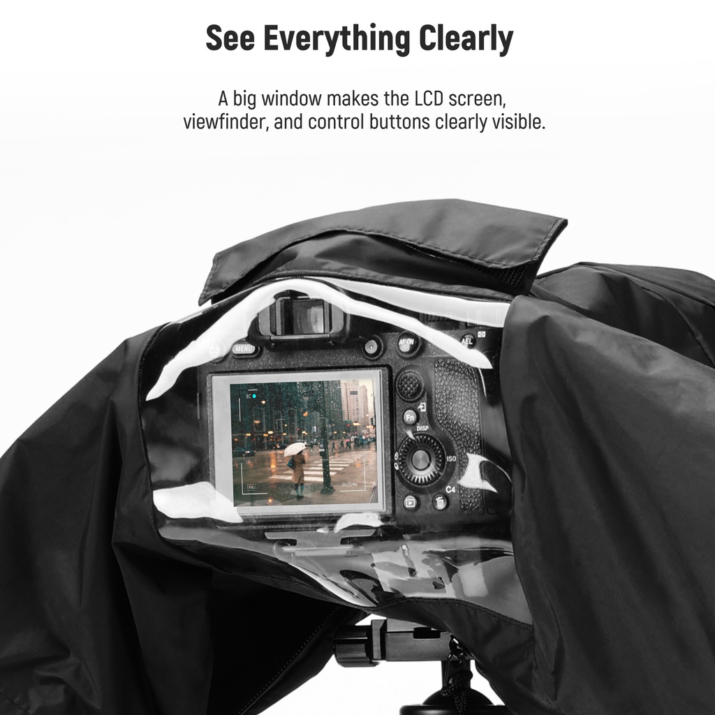 NEEWER Camera Rain Cover, Large Size Durable Nylon Raincoat for Canon Nikon Sony 10102043