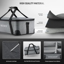 NEEWER Carrying Bag with Movable Foam Padded for Studio Light Durable Oxford Cloth Transit Bag Travel Case with Shoulder Strap & Handle, PB5 10102270