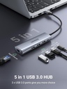UGREEN 60812 - USB 3.0 Ethernet Adapter Hub with RJ45