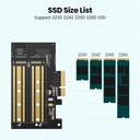UGREEN 70504 M.2 NVME to PCI-E3.0 Express Card with M.2 SATA