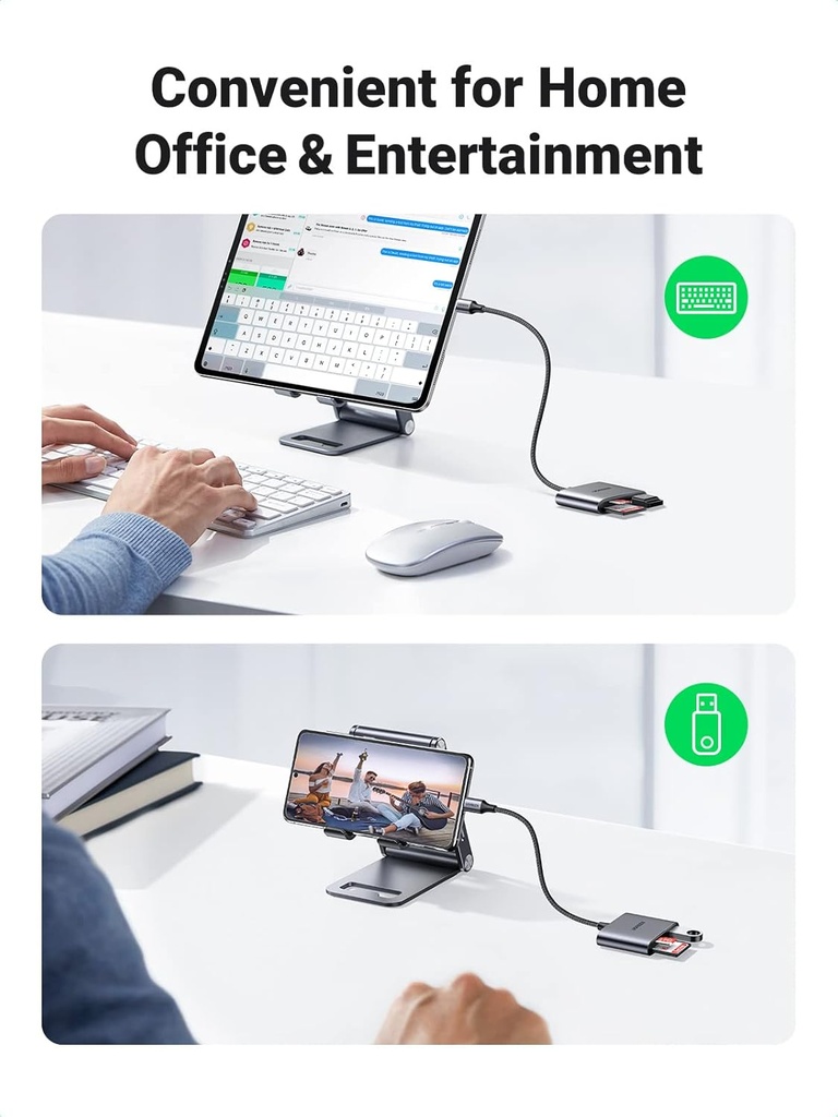 UGREEN 80798 - 3-in-1 USB-C SD Card Reader
