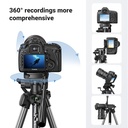UGREEN 15187 - Camera Tripod with 53.5-175 cm Height, Lightweight and Portable Travel Tripod, Aluminium Tripod with Mobile Phone Holder and Travel Bag
