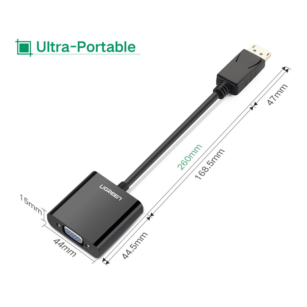 UGREEN 20415 - DP Male to VGA Female Converter