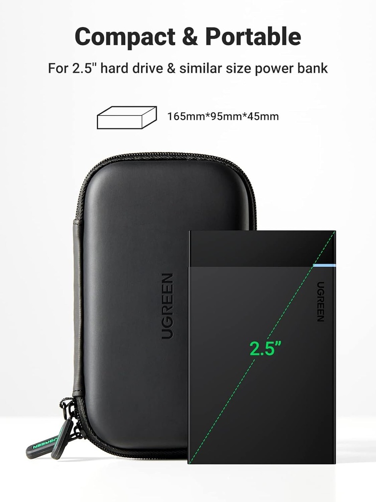 UGREEN 40707 - 2.5 Inch External Hard Drive Case Cover Shockproof Storage Bag Electronic Accessories Waterproof Bag