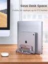 UGREEN 60643 Vertical Laptop Stand Holder Desk Dual Aluminum Dock