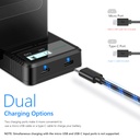 Neewer Dual USB Camera Battery Charger Compatible with NP-F970 NP-F960 NP-F950 NP-F930 NP-F770 NP-F750 NP-F570 NP-F550 10100251