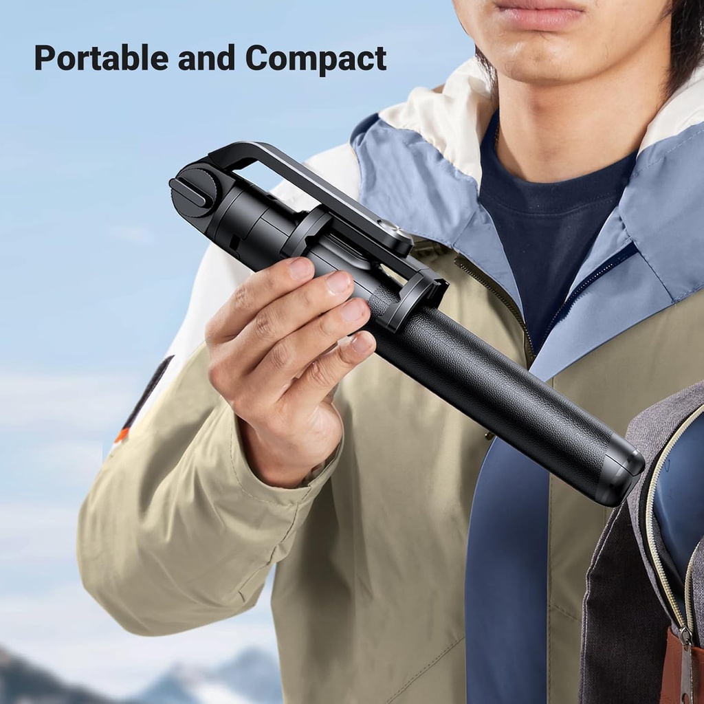 UGREEN 15062 - Mobile Tripod Stand Filming Selfie Stick Bluetooth Remote 63”/1.6m Tall Phone Holder Portable 360° Rotating Mount