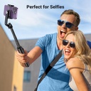 UGREEN 15062 - Mobile Tripod Stand Filming Selfie Stick Bluetooth Remote 63”/1.6m Tall Phone Holder Portable 360° Rotating Mount