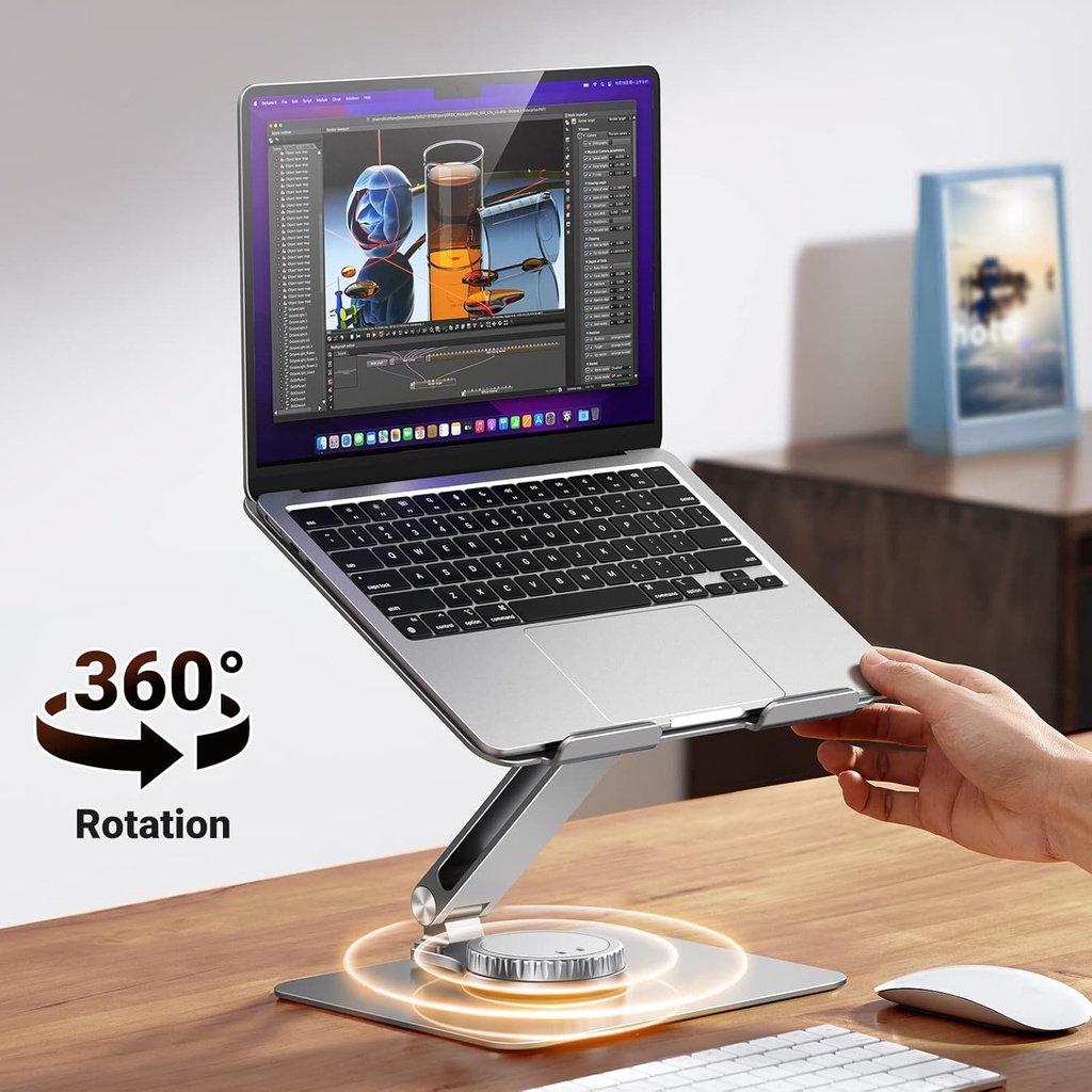 UGREEN 90849 - Laptop Stand for Desk Adjustable 360 Rotating Base