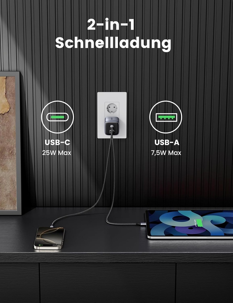 UGREEN 15539 - UGREEN Nexode 35W USB-C GaN Fast Charger