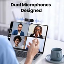 UGREEN 15728 - 1080P Webcam with Microphone, Full HD USB Web Camera, Adjustable FOV, Noise-Canceling, Plug and Play