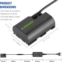 NEEWER Replacement Battery for LP-E6 LP-E6N LP-E6NH with DC Coupler and AC Adapter 10101750