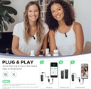 BOYA BY-W4 Ultracompact 4-Person Wireless Microphone System for Cameras and Smartphones (2.4 GHz)