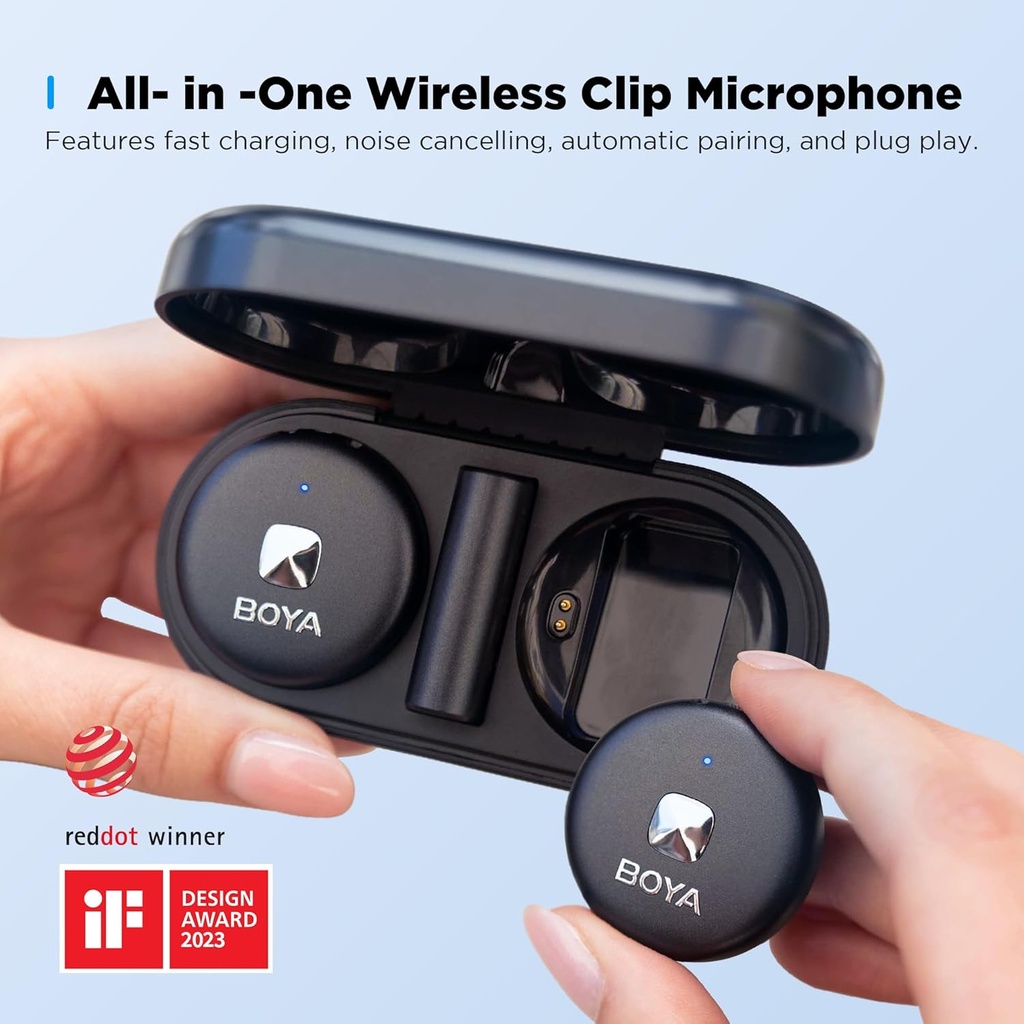 BOYA OMIC-D 2-Person Wireless Microphone System with Lightning Connector for iOS Devices (Black)