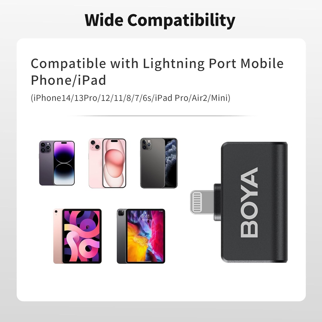 BOYA OMIC-D 2-Person Wireless Microphone System with Lightning Connector for iOS Devices (Black)