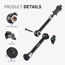 NEEWER Upgraded Super Clamp and 11" Adjustable Friction Power Articulating Magic Arm 10100296