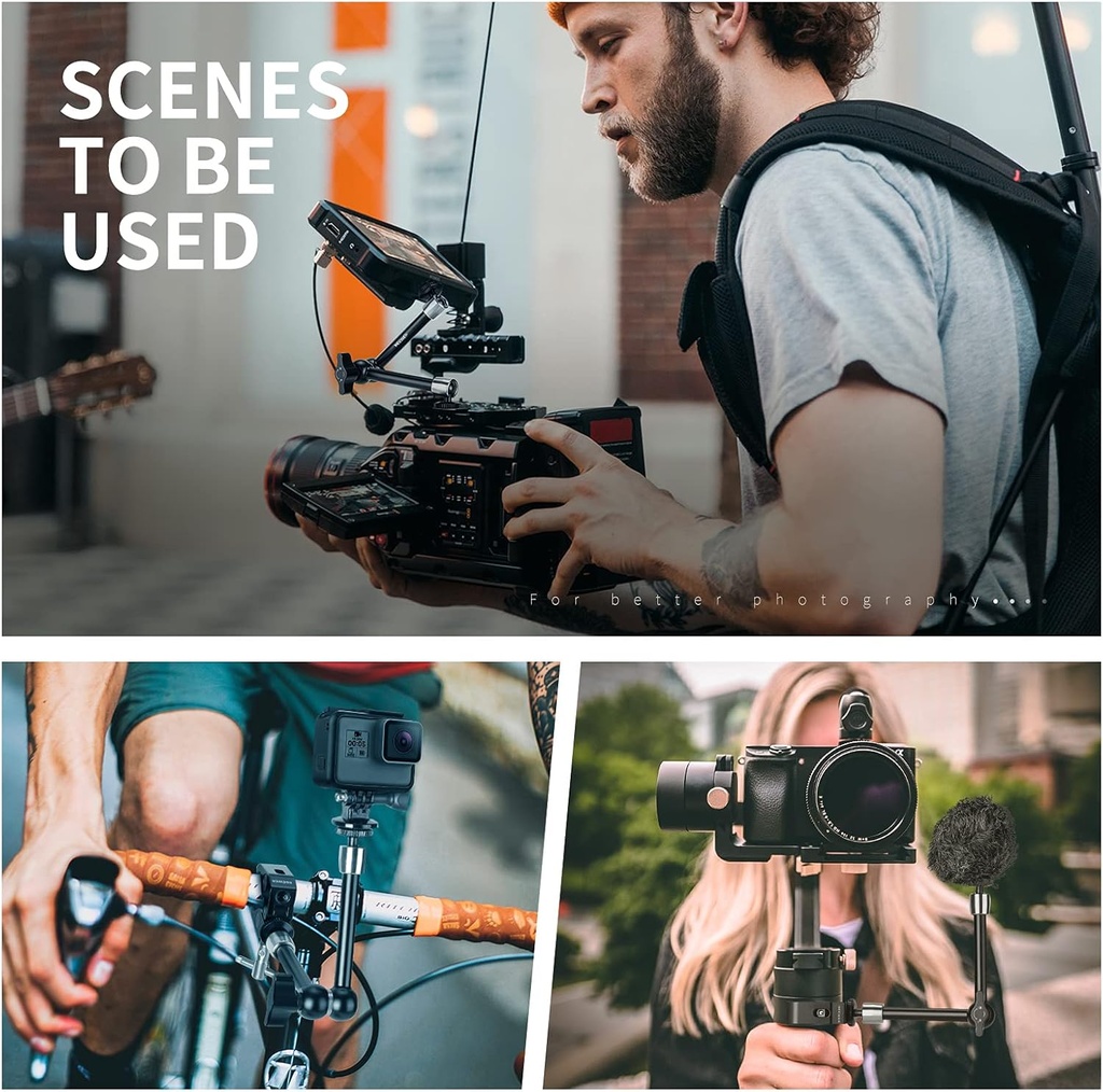 NEEWER Upgraded Super Clamp and 11" Adjustable Friction Power Articulating Magic Arm 10100296