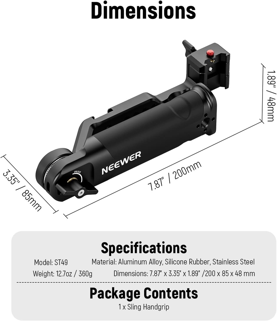NEEWER Adjustable Handle Gimbal Handheld Stabilizer