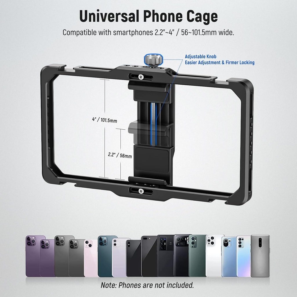 NEEWER Upgraded Phone Rig Vlogging Kit, Video Stabilizer with Dual Handle 10102123