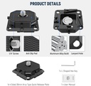 NEEWER Quick Release Plate 38mm Square Arca Type QR Camera Mount Plate 10104281
