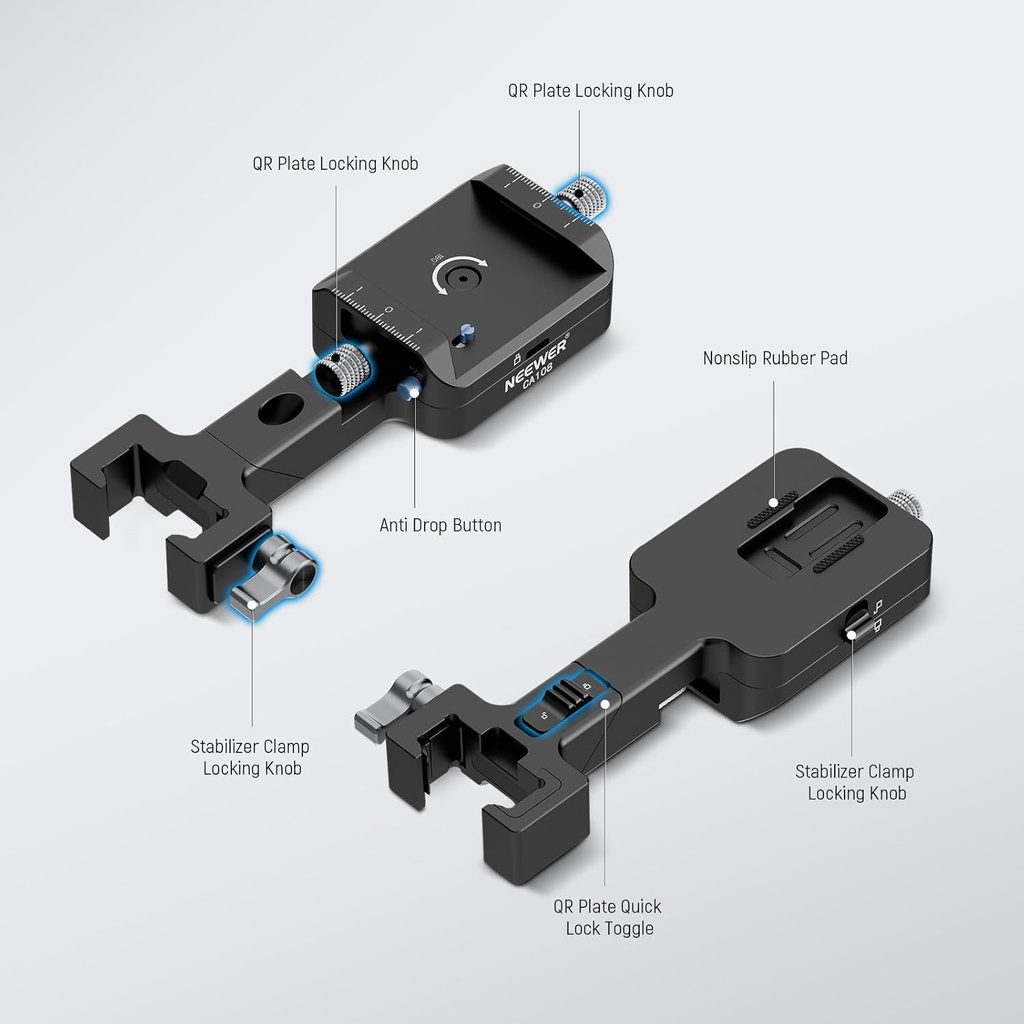 NEEWER RS4 RS3 Vertical Camera Mount Compatible with DJI Ronin RS 4 3 2 Pro Gimbal Stabilizer 10104667