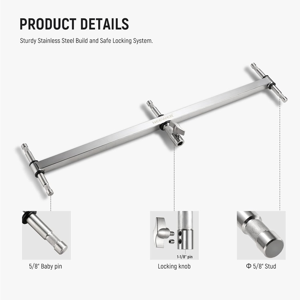 NEEWER Baby Triple Header Boom Arm For C-stand10101896