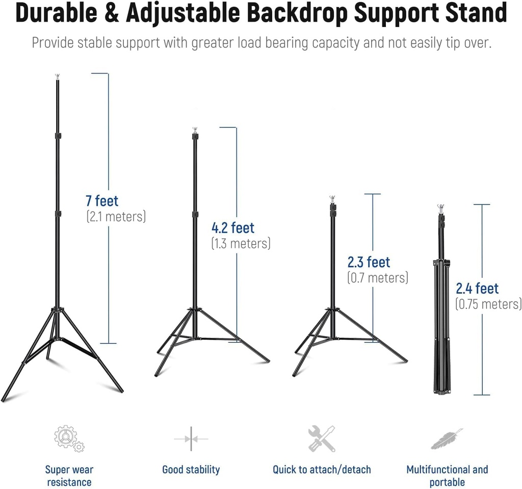 Neewer 2 Pack Photo Studio Chroma Backdrop Support System 90101114