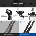 NEEWER Microphone Arm Stand, Suspension Boom Scissor Mic Arm Stand 21000030