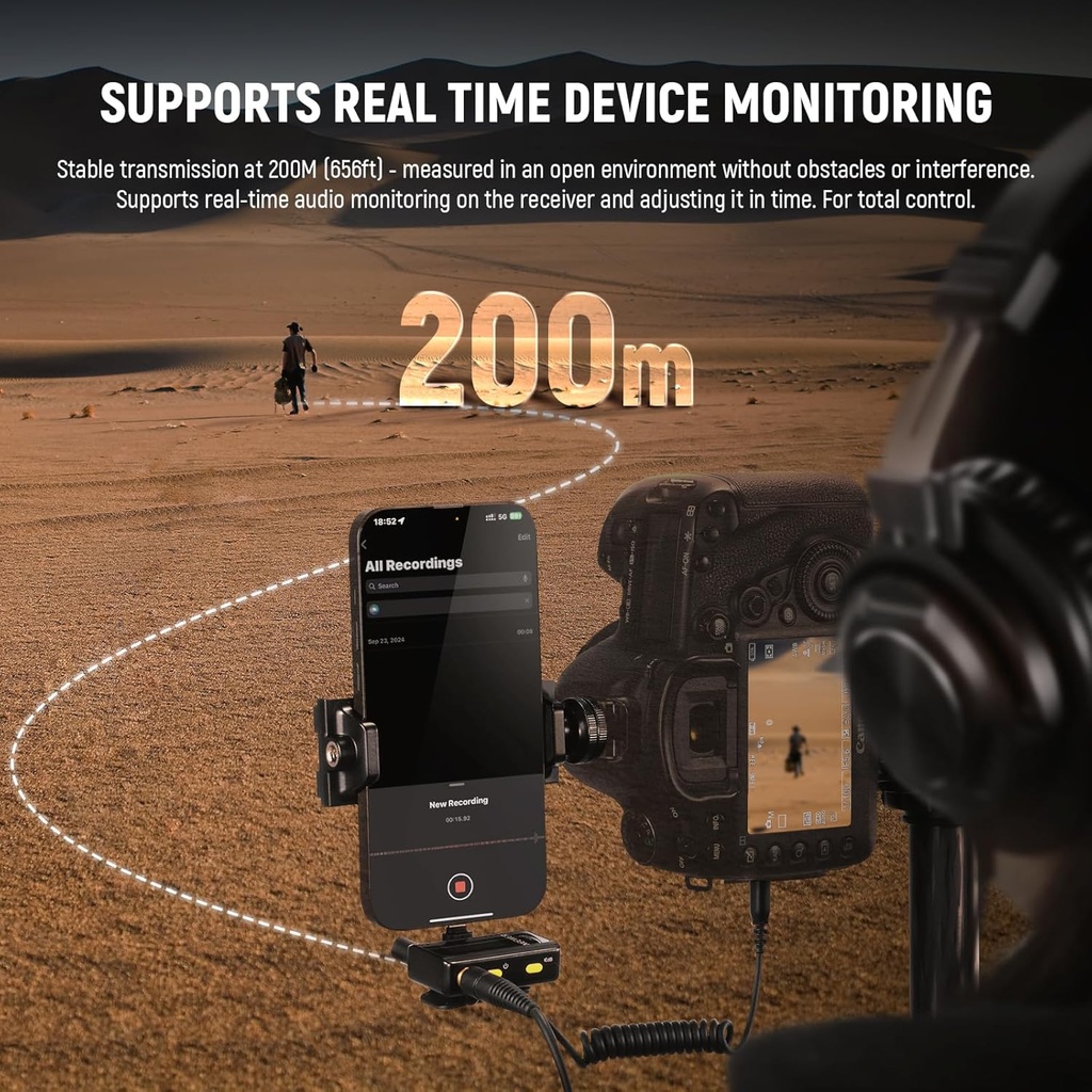 NEEWER CM28 Wireless Lavalier Lapel Microphone with Charging Case 21000061