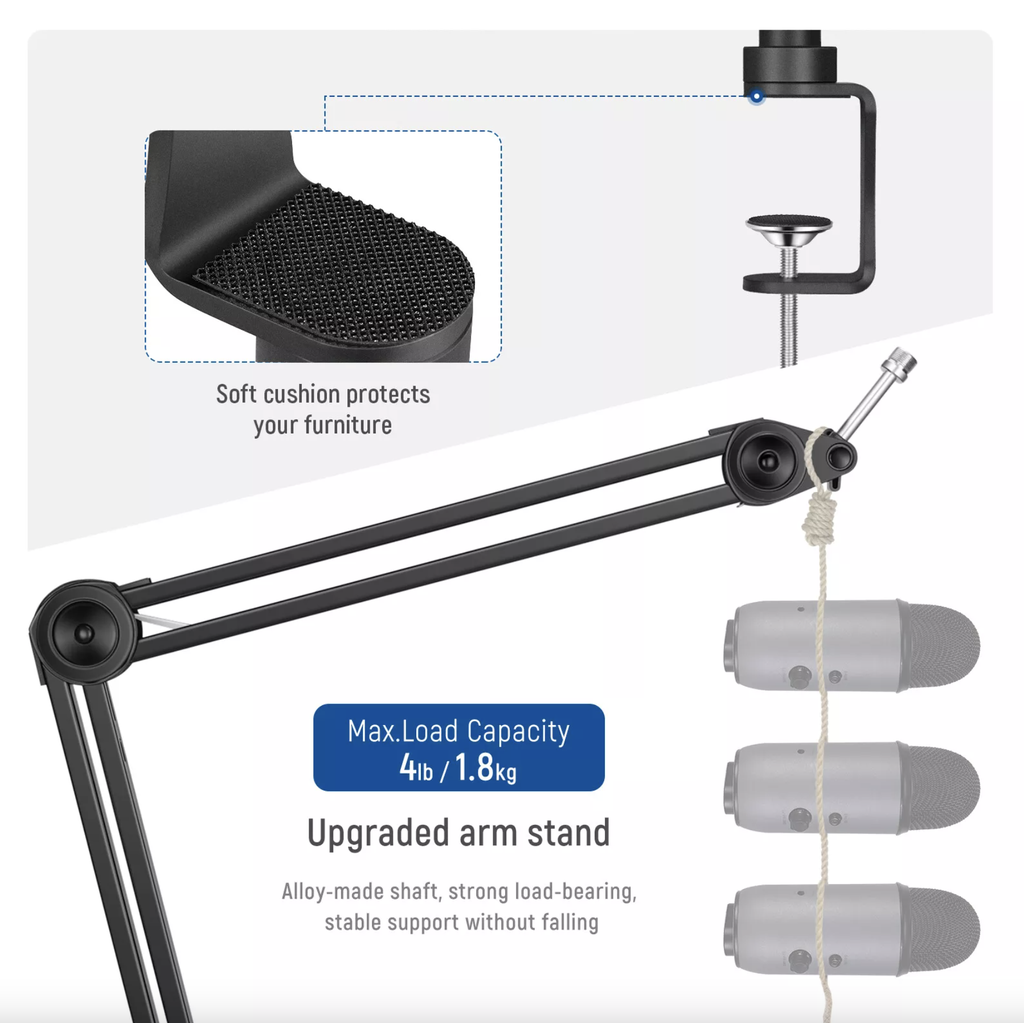 Neewer Microphone Arm Stand Suspension Scissor Boom Stand 21000057