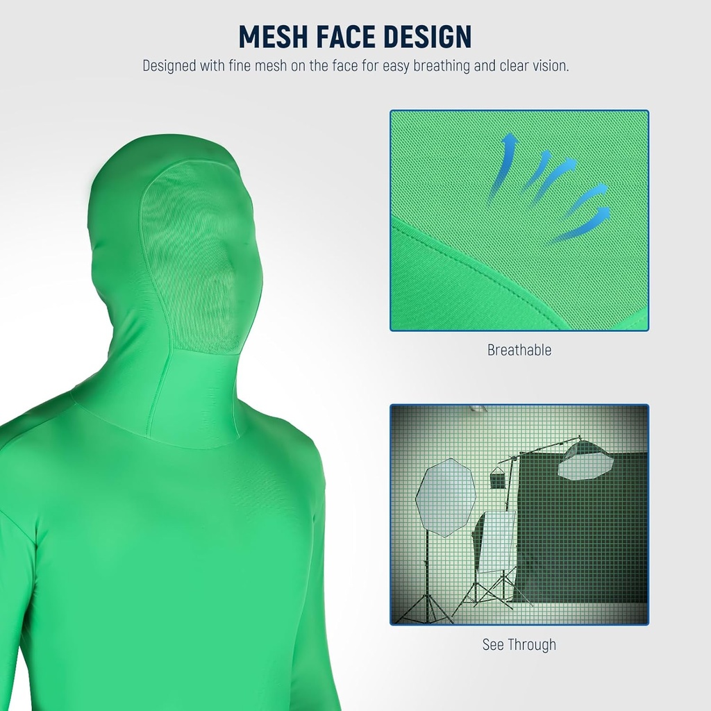 NEEWER Green Chromakey Bodysuit, Unisex for Men Women Adult (XL) 10102708