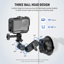 Neewer Suction Cup Mount for Mobile And Action Camera with Magic Arm 33000077