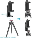 Neewer Smartphone Holder Vertical Bracket with 1/4-inch Tripod Mount - Phone Clip Tripod Adapter Compatible with 13/13 Pro/13 Pro Max/13 Mini/12/11 Pro Max/X/XR, Galaxy S20+/S20, Huawei P40 Pro, etc.(10091433)