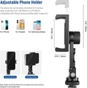 NEEWER Metal Cell Phone Tripod Mount Adapter with 4 Cold Shoes 10101666