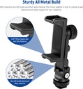 NEEWER Metal Cell Phone Tripod Mount Adapter with 4 Cold Shoes 10101666