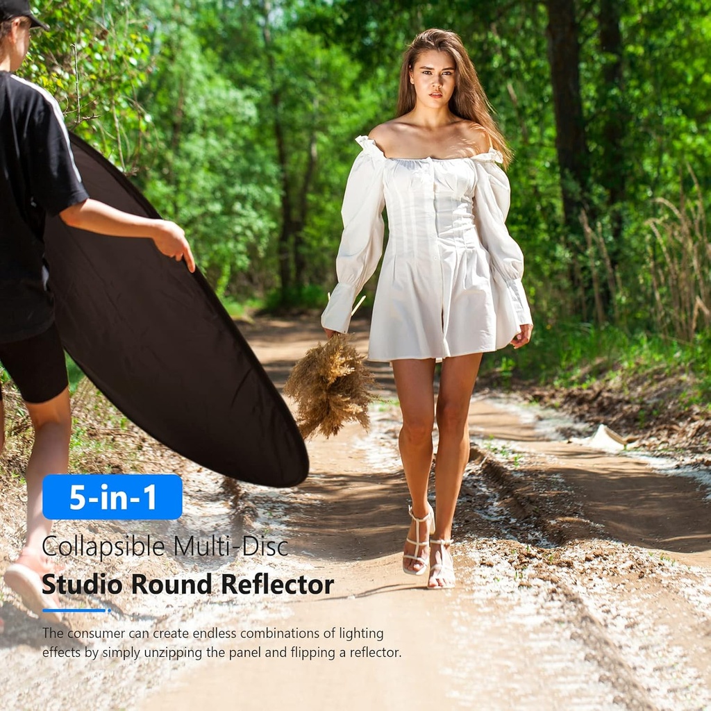NEEWER 100x150cm Light Reflectors for Photography, Portable 5 in 1  10071556