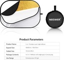 NEEWER 100x150cm Light Reflectors for Photography, Portable 5 in 1  10071556