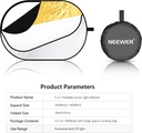 NEEWER 60x90cm Light Reflectors for Photography, Portable 5 in 1  88008128