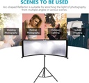 Neewer Clamshell Light Reflector Diffuser with 2M Light Stand and Carrying Bag,155x61cm 90096930