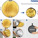 NEEWER 110cm Light Reflector with Handle Grip with 3/8" Thread, 5 in 1 10102088