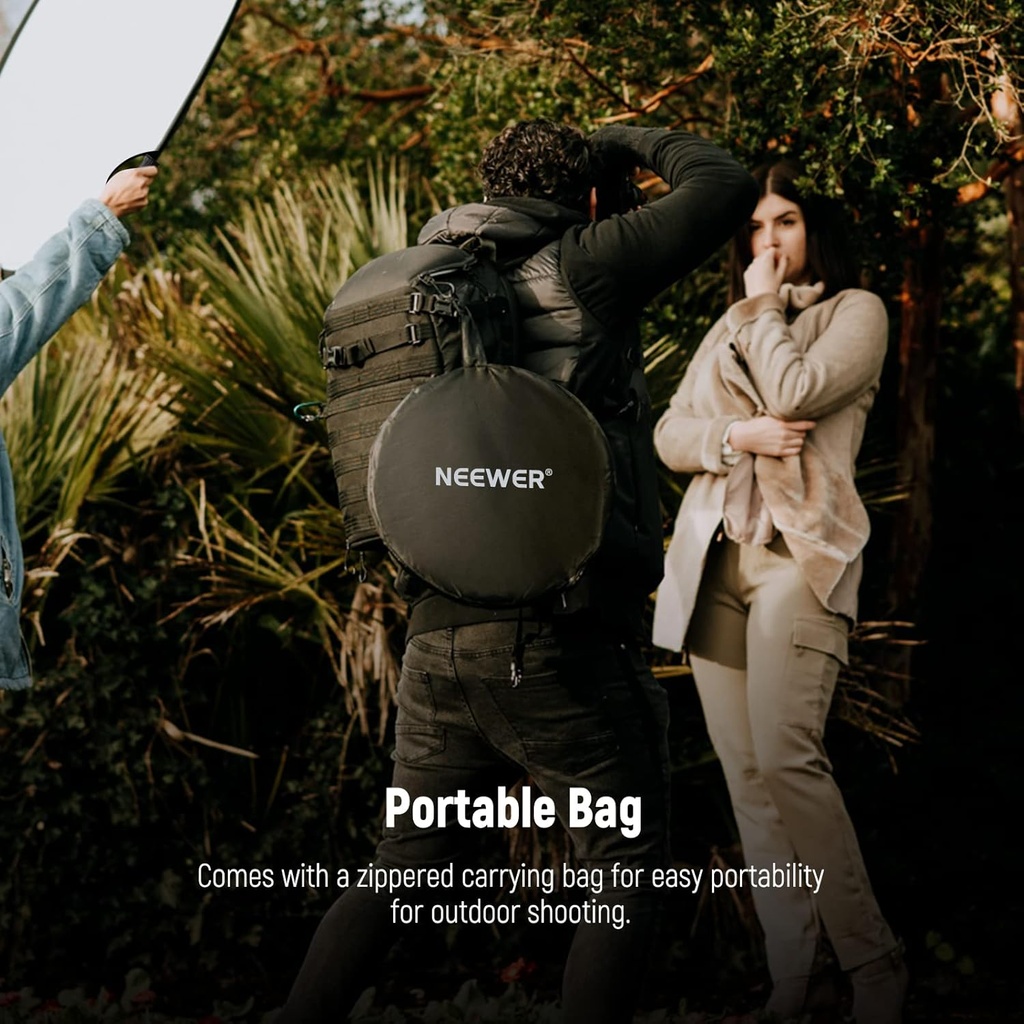 NEEWER 110cm Light Reflector with Handle Grip with 3/8" Thread, 5 in 1 10102088