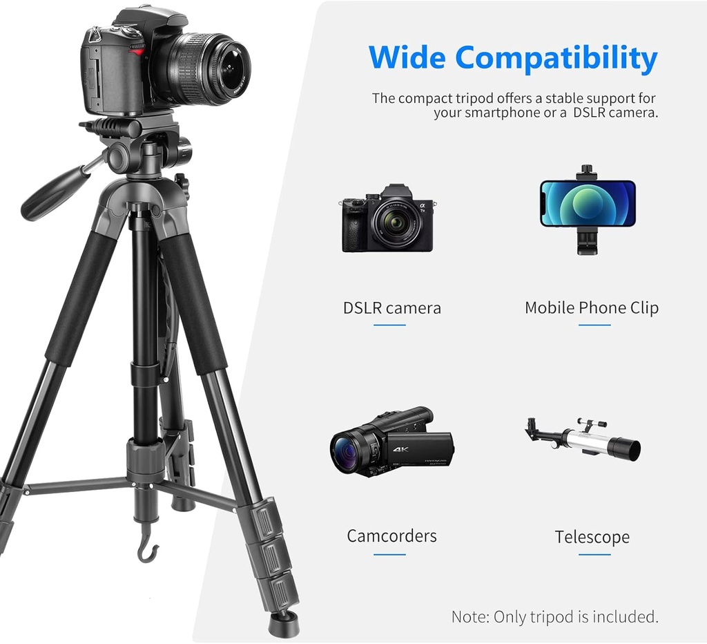 Neewer Portable Aluminum Alloy Camera 2-in-1 Tripod Monopod 10089015
