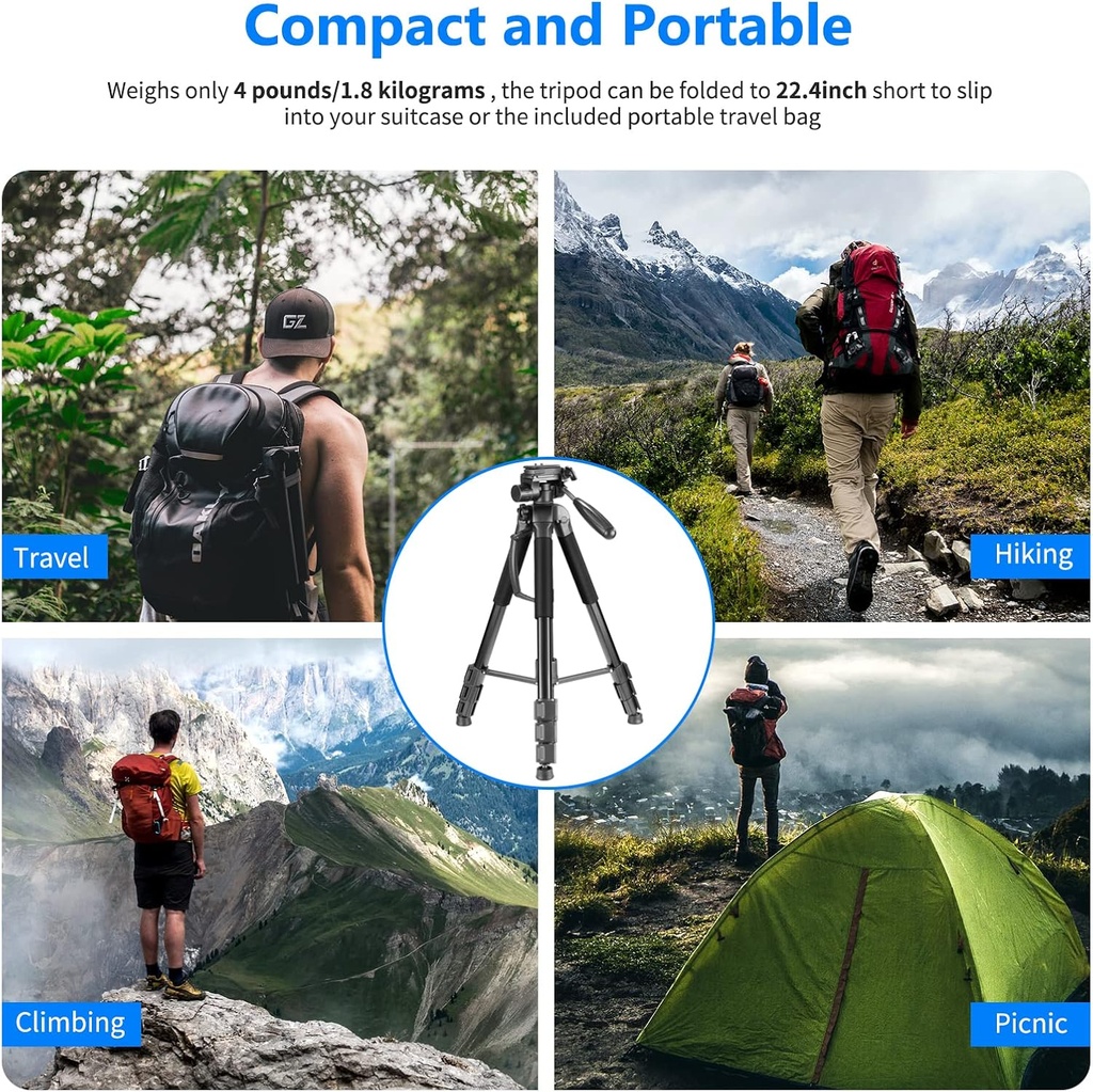 Neewer Portable Aluminum Alloy Camera 2-in-1 Tripod Monopod 10089015
