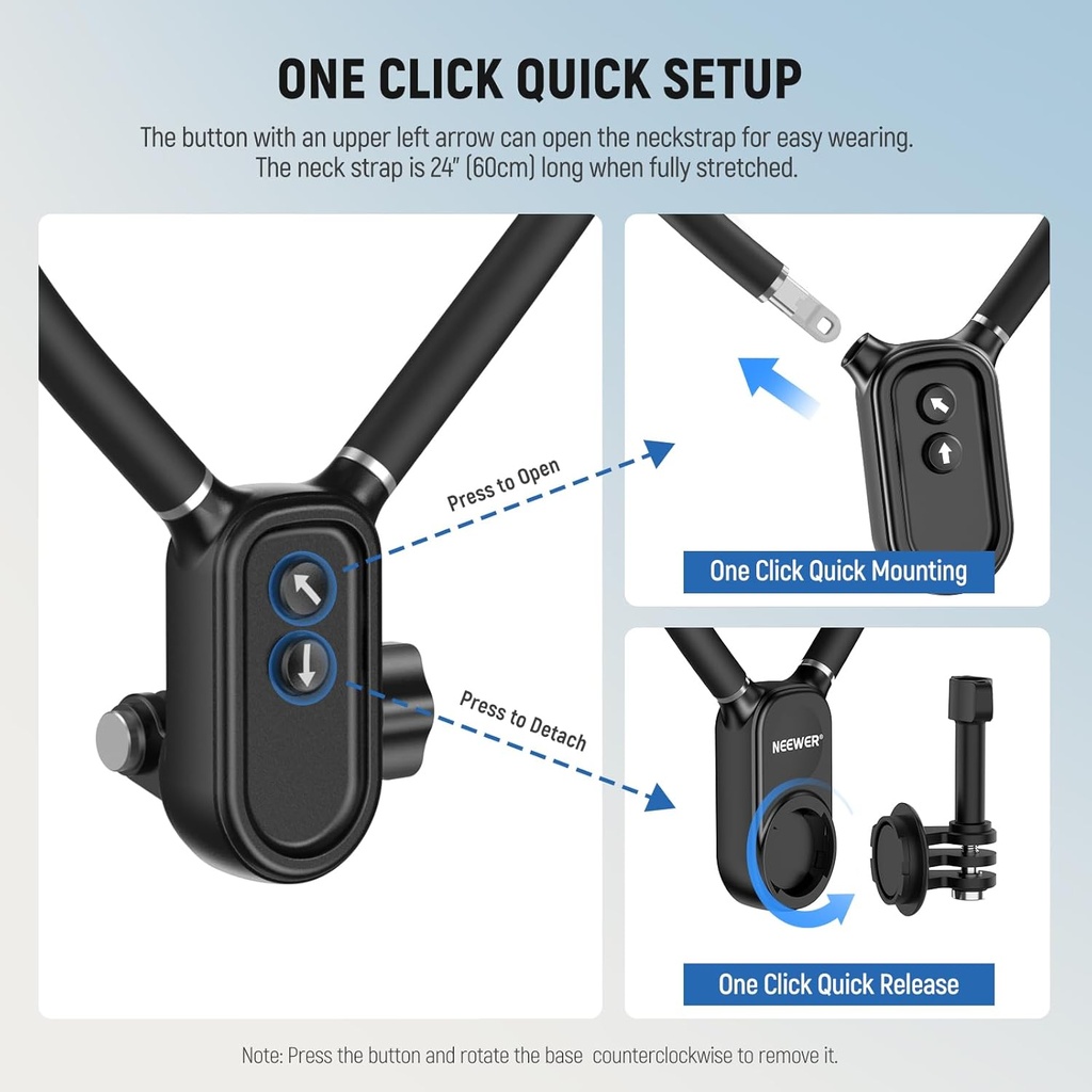 NEEWER Magnetic Neck Holder for Action Camera & Phone 10104245