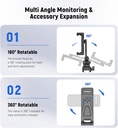 Neewer Metal Phone Tripod Mount with Cold Shoe Mount and NATO Clamp for DJI Ronin Gimbal 10103112
