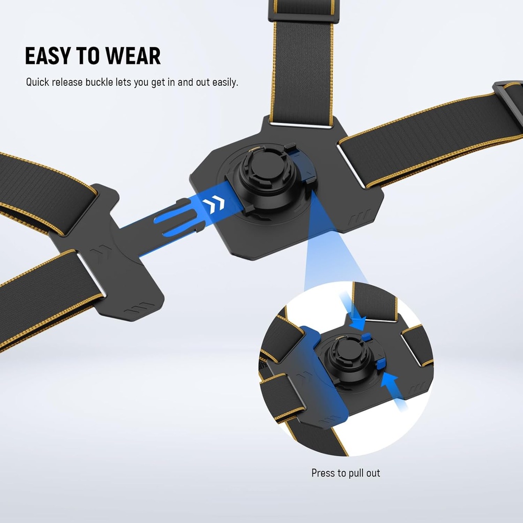 NEEWER CHEST MOUNT HARNESS STRAP WITH MAGNETIC PHONE HOLDER ACTION CAMERA ADPTER 10104182