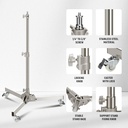 NEEWER Heavy Duty Light Stand with Casters, Max Height 98cm 10103529
